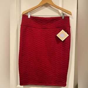 LuLaRoe Red Quilted Cassie - NWT